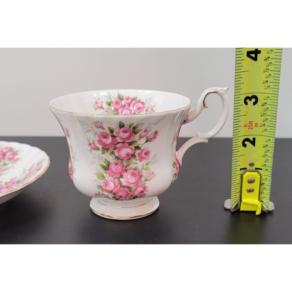 Royal Albert Springtime Series Roses Teacup&Saucer Pink Bone China England Shabb - Picture 7 of 9